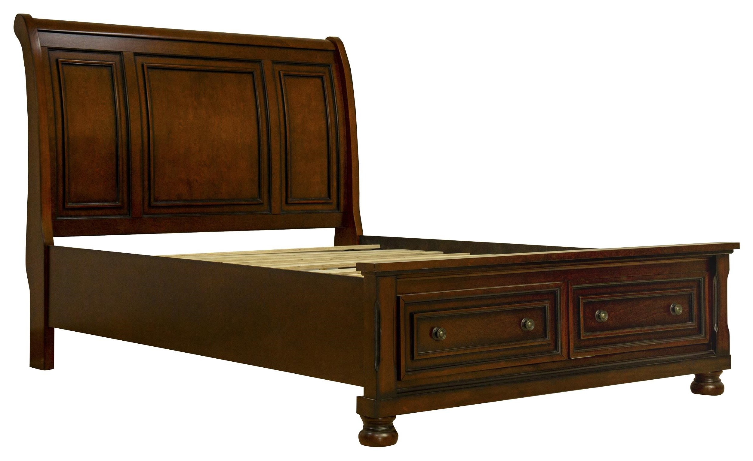 Homelegance Begonia 1718QB queen sleigh bed with storage Standard